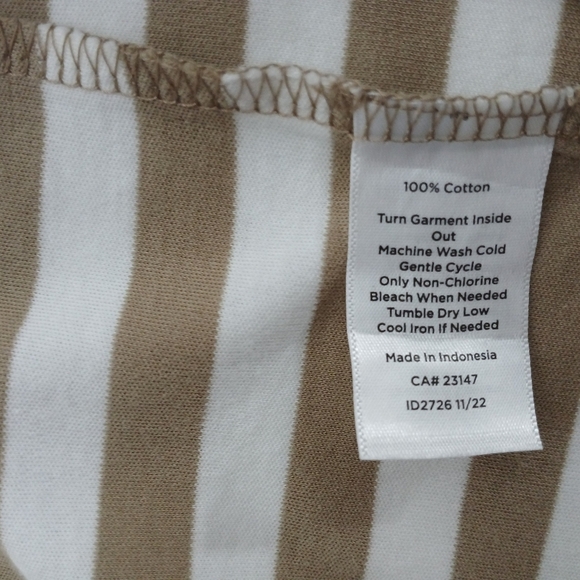 Haven Well Within Organic Cotton Striped T-Shirt Midi Dress. Size L NWT - Picture 11 of 11
